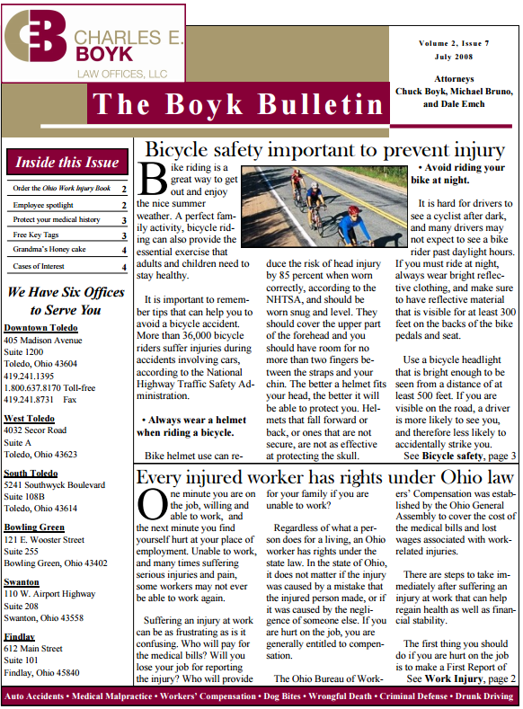 July 2008 Boyk Bulletin