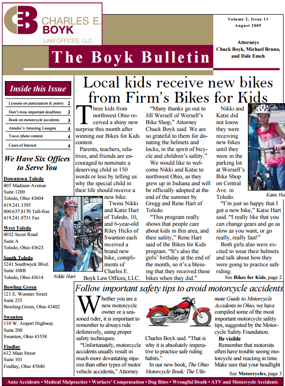 August 2009 Boyk Bulletin