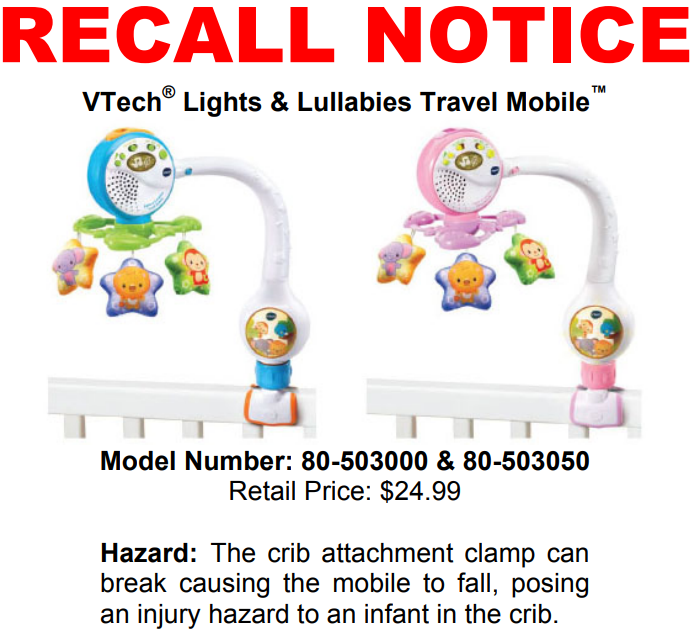 VTech Defective Infant Mobile Recalled Due to Injury Hazard