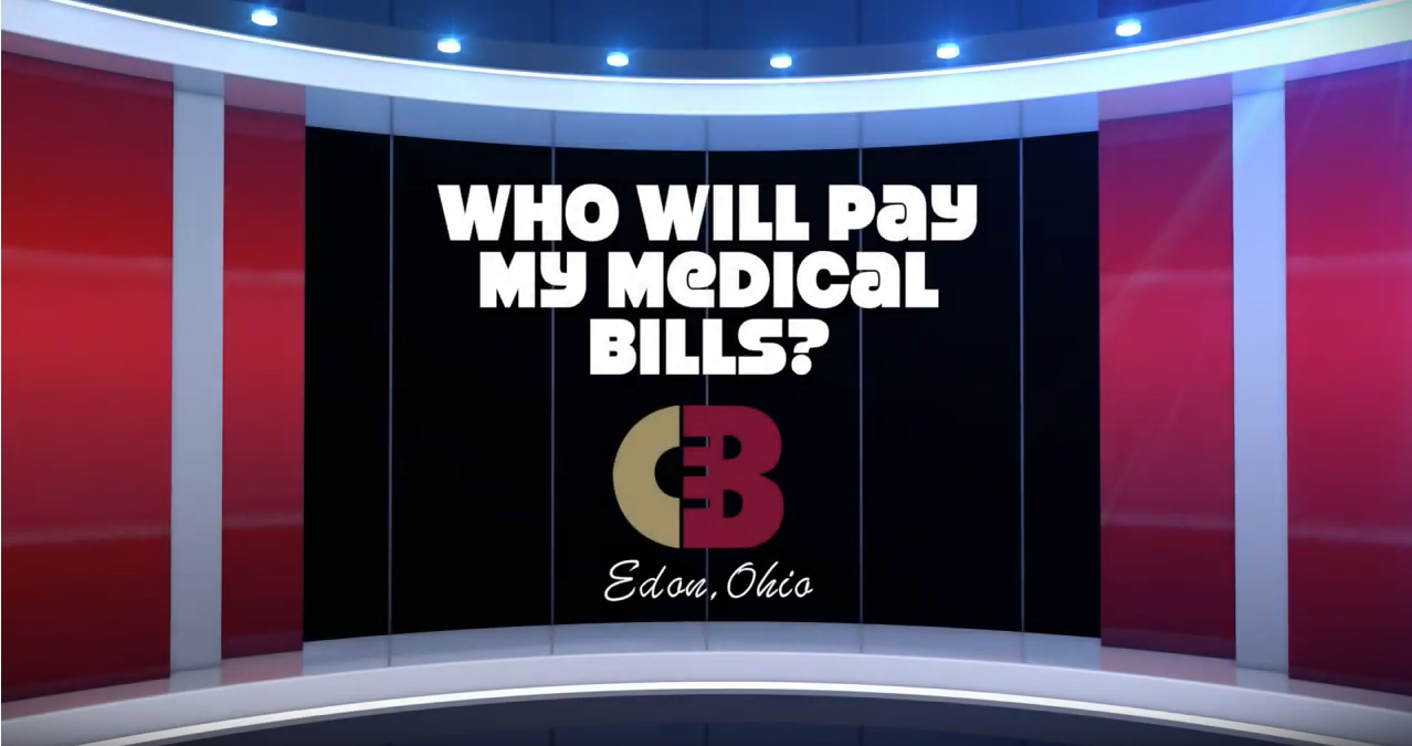 Boyk's logo and a sign that reads "Who will pay my medical bills?"