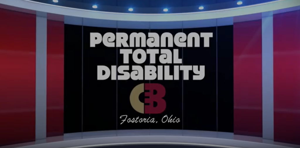 banner with a sign that reads "permanent total disability" and the icon of Boyk Law firm