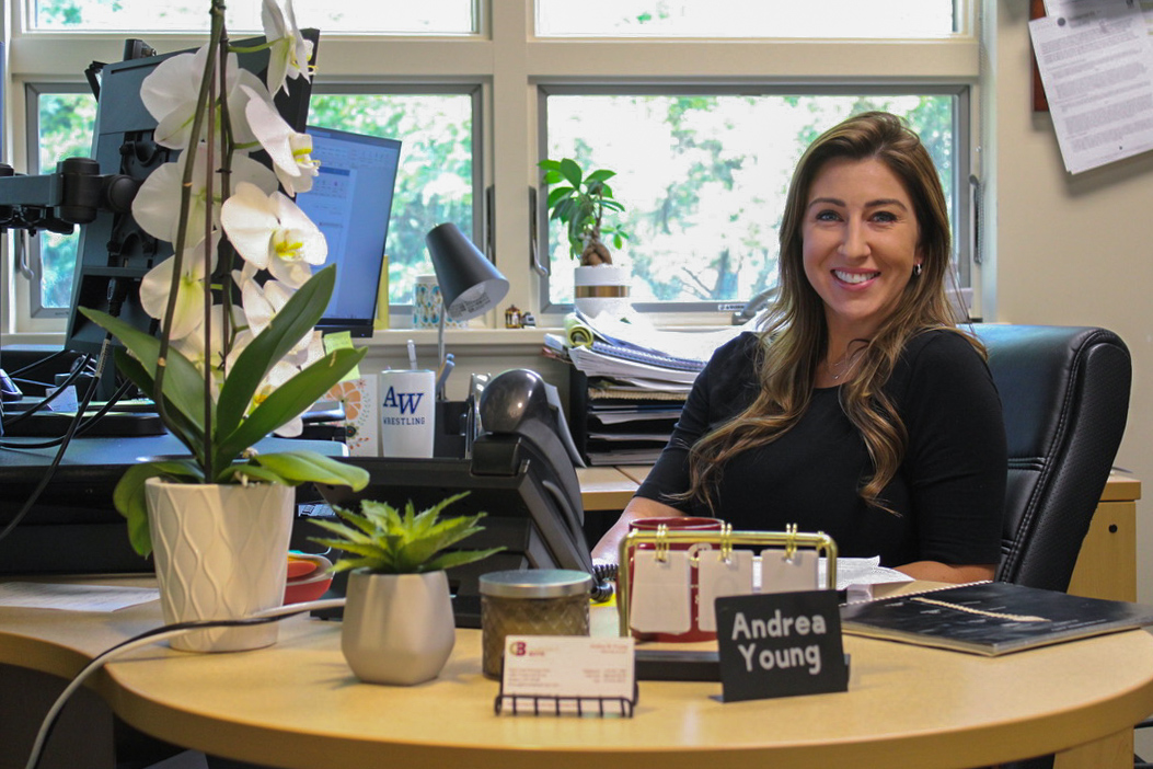 Attorney Andrea Young at her desk.