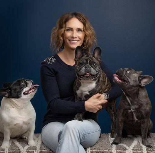 Nancy with dogs